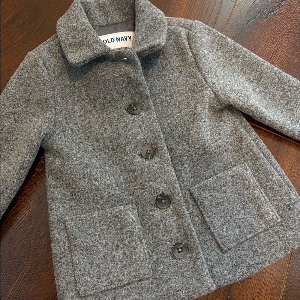 Toddler Old Navy Gray Wool Coat